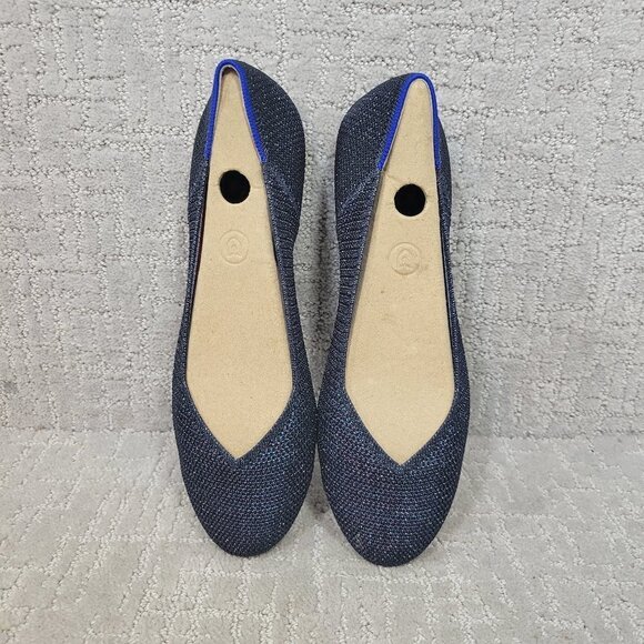 Rothy’s The Flat Women's Size 10 US Metallic Lattice Stitch Slip On Flat Shoes - Picture 2 of 11